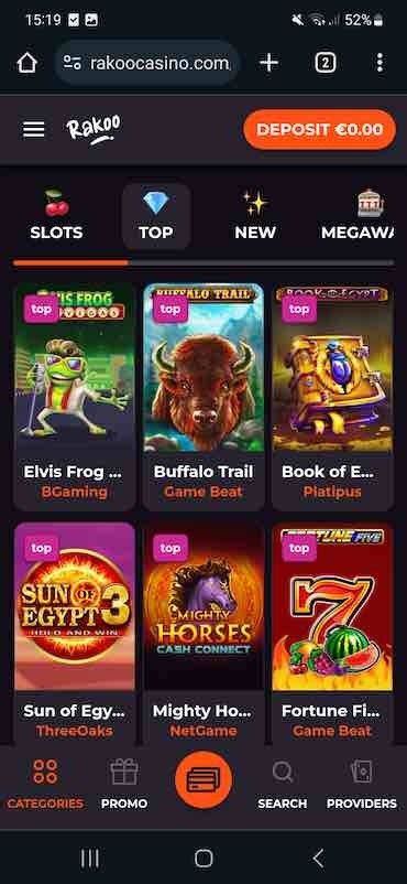 Rakoo casino app